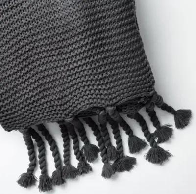 Trestles Acrylic Throw - Midnight - Pom Pom at Home - Gray