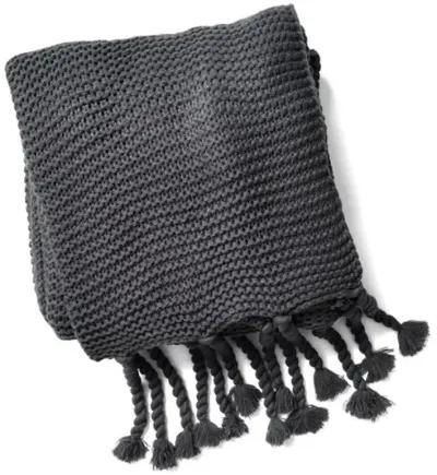 Trestles Acrylic Throw - Midnight - Pom Pom at Home - Gray