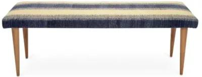 Adolfo Stripe Kilim Bench - Blue - Le-Coterie