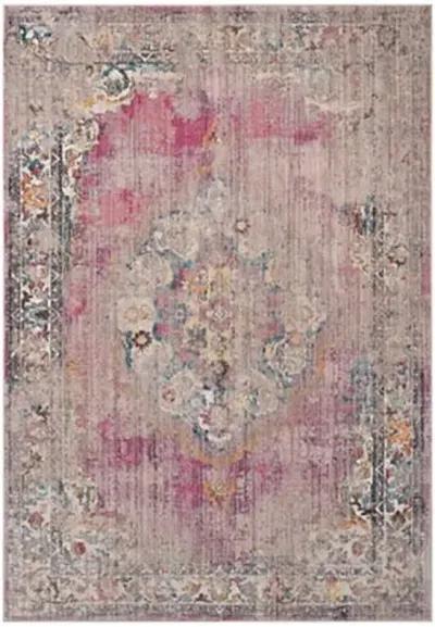 Hardesty Rug - Fuchsia/Light Gray - Pink - Pink