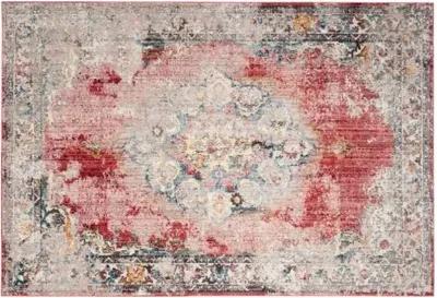 Hardesty Rug - Fuchsia/Light Gray - Pink - Pink