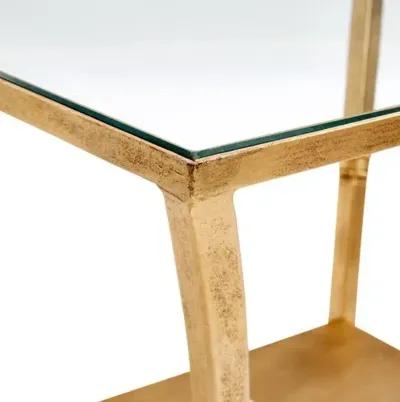 Silas Side Table - Antiqued Gold