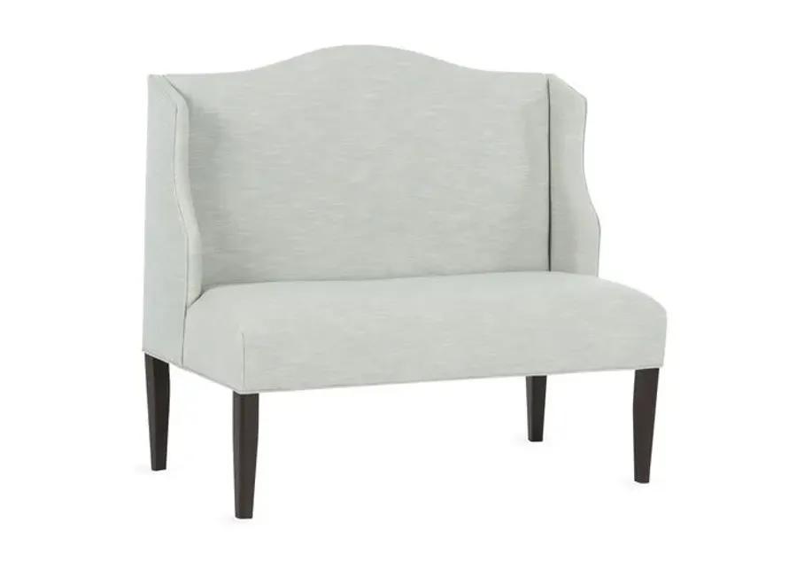 Chelsea Camelback Banquette - Handcrafted - Gray