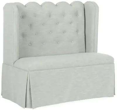 Regina Scallop Banquette - Handcrafted - Gray