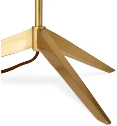 Penelope Floor Lamp - Brass/White