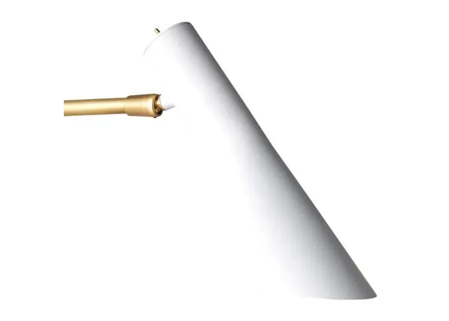 Penelope Task Lamp - Brass/White - Gold