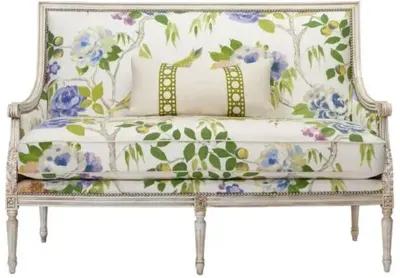 James Settee - Lemon/Bird Floral - Handcrafted - Green