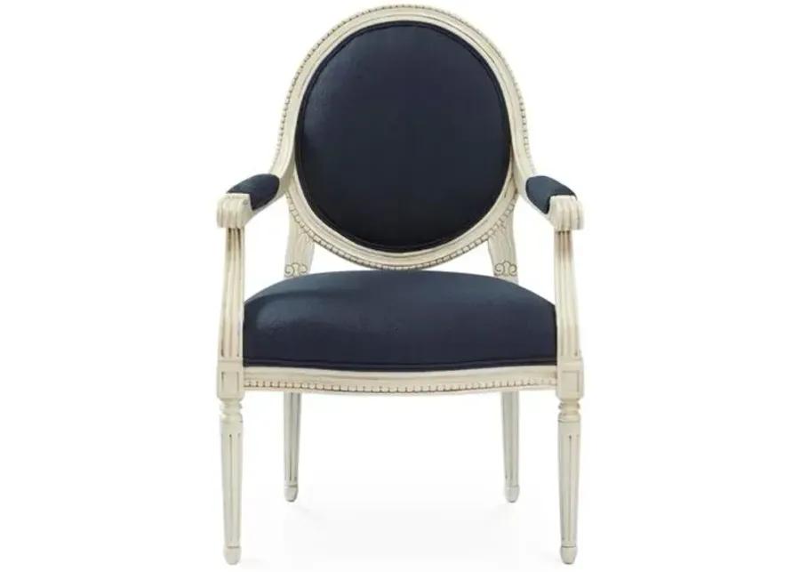 Darcy Armchair - Indigo Crypton - Handcrafted - Blue