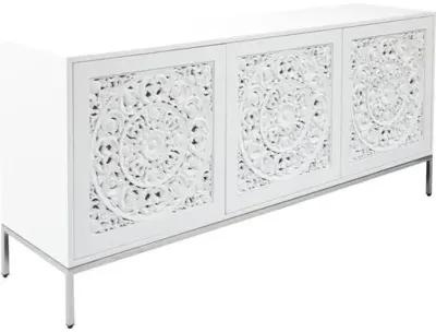 Antonia Hand Carved Sideboard - Matte White