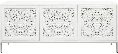 Antonia Hand Carved Sideboard - Matte White