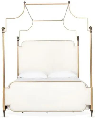 Loren Canopy Bed - Gold