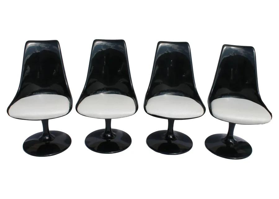 1960s Knoll-Style Dining Set - 5 Pcs - Something Vintage - Black