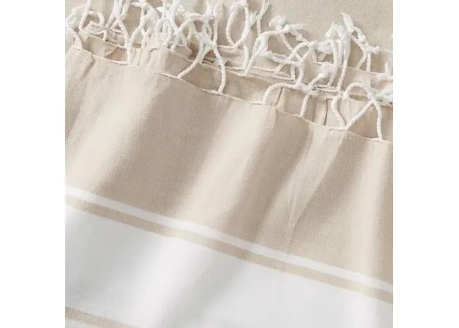 Basic Coverlet - Sand/White - Turkish T - Beige