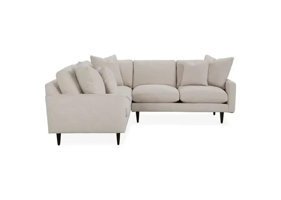 Onslow Crypton Sectional - Ivory - Handcrafted