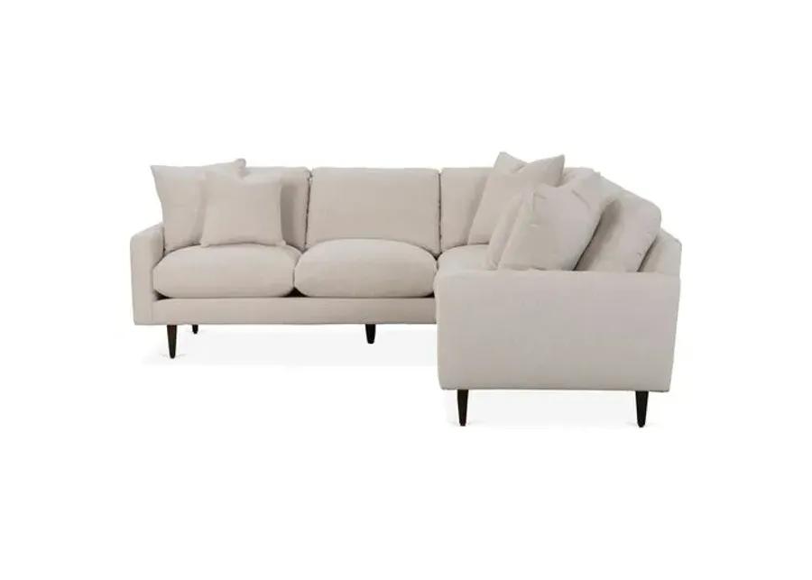 Onslow Crypton Sectional - Ivory - Handcrafted