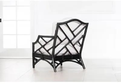 Chippendale Accent Chair - Black - White, Comfortable, Durable, Cushioned