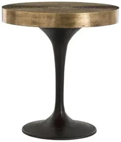 Daryl Side Table - Antiqued Brass - Arteriors - Gold