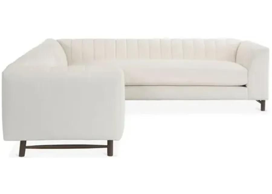 Alden Linen Sectional - White