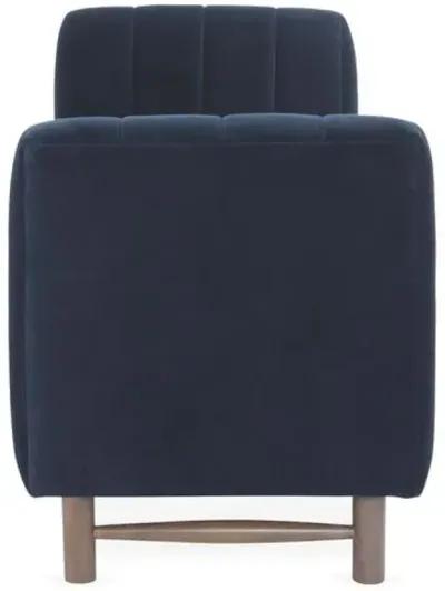 Alden Velvet Bench - Blue