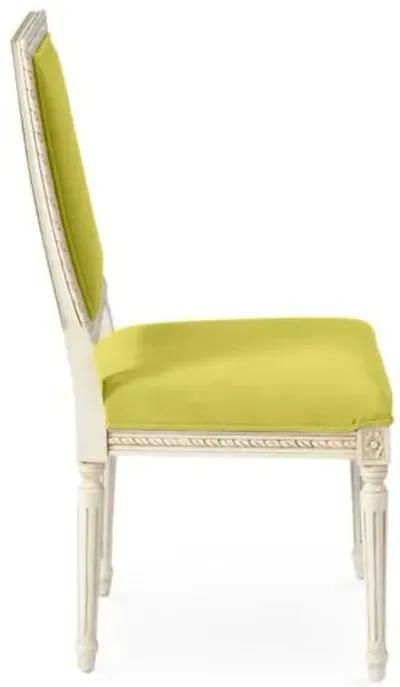 Exeter Side Chair - Chartreuse Velvet - Yellow