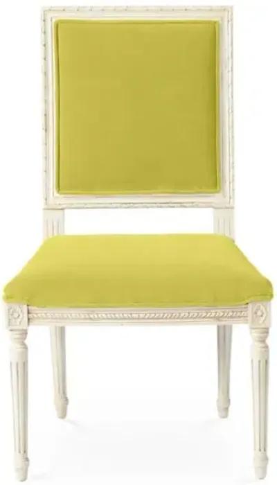 Exeter Side Chair - Chartreuse Velvet - Yellow