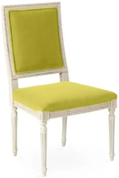 Exeter Side Chair - Chartreuse Velvet - Yellow