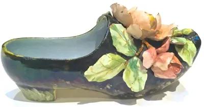 Majolica Shoe Vase - Vermilion Designs - Green