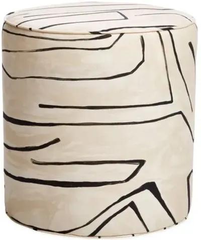 Harper Round Ottoman - Griffito - Beige