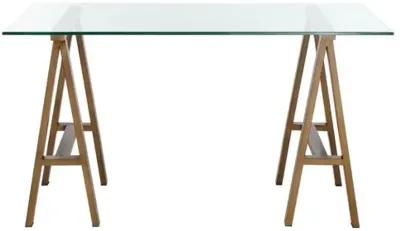 Brady Desk - Brushed Brass - Gold