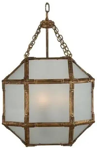 Visual Comfort - Morris Lantern - Antiqued Gold/Frosted