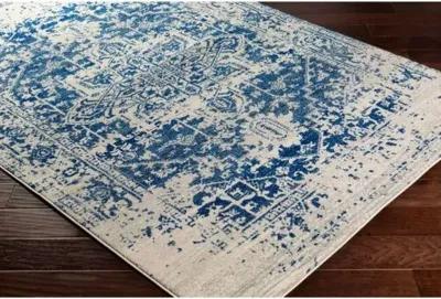 Corvi Rug - Neutral/Blue - Blue