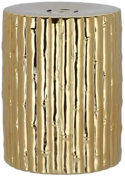 Bamboo Garden Stool - Gold