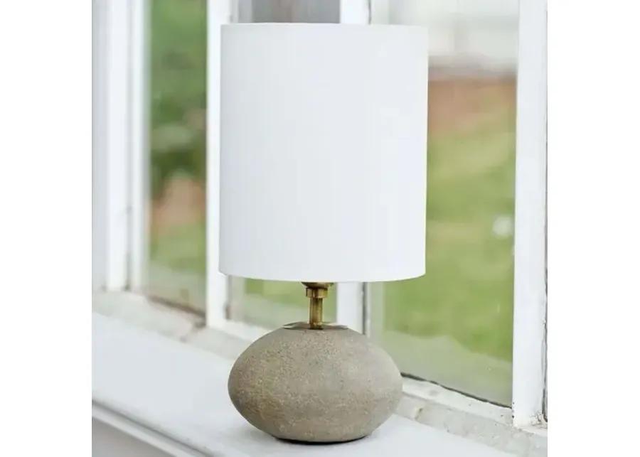 Concrete Mini Orb Table Lamp - Natural - Regina Andrew