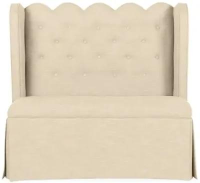 Regina Scallop Banquette - Handcrafted - Beige