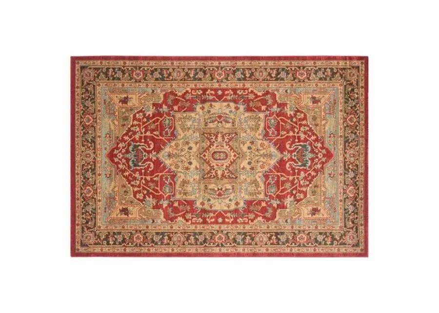 Avila Rug - Natural/Navy - Red - Red