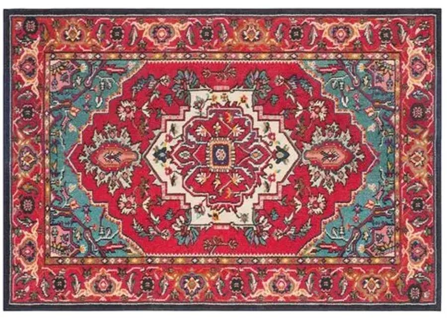 Noella Rug - Red/Turquoise - Red