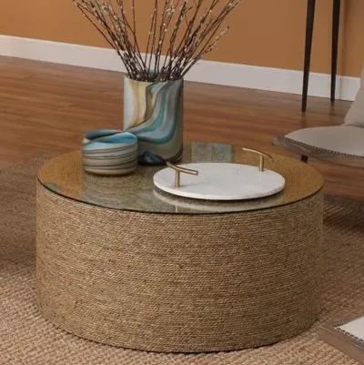 Harbor Rope Coffee Table - Natural - Jamie Young Co. - Brown