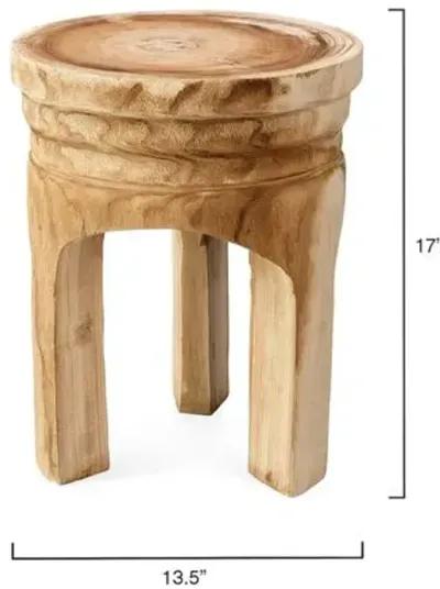 Mesa Stool - Natural - Jamie Young Co. - Brown