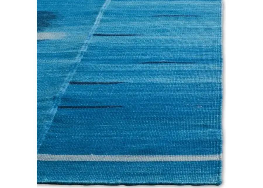 Ertel Flat-Weave Rug - Blue/Black - Blue