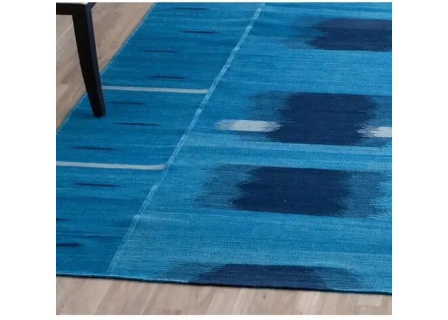 Ertel Flat-Weave Rug - Blue/Black - Blue