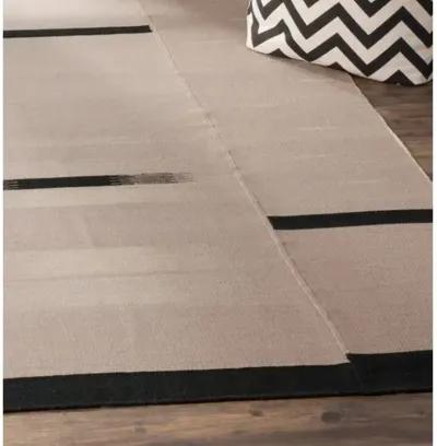 Fowler Flat-Weave Rug - Beige/Black - Beige