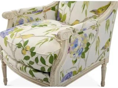 James Accent Chair - Lemon/Bird Floral - Ivory, Comfortable, Durable