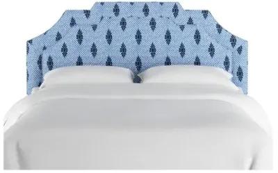 Lola Headboard - Navy Boca Medallion - Handcrafted - Blue