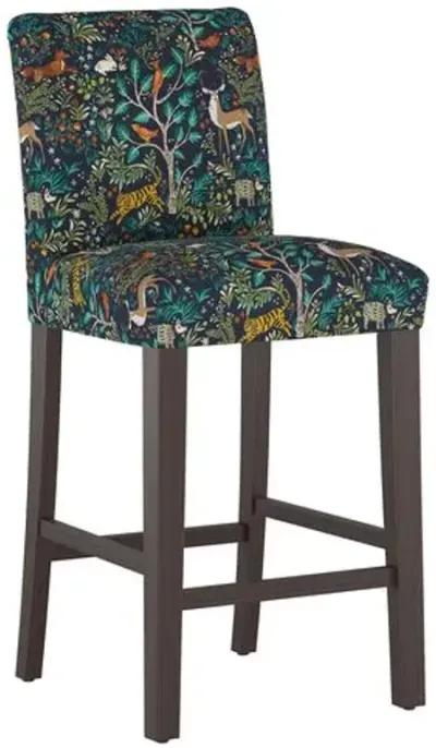 Shannon Barstool - Garden - Handcrafted - Blue