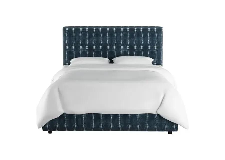 Novak Bed - Indigo Shibori - Handcrafted - Blue