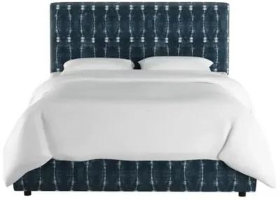 Novak Bed - Indigo Shibori - Handcrafted - Blue