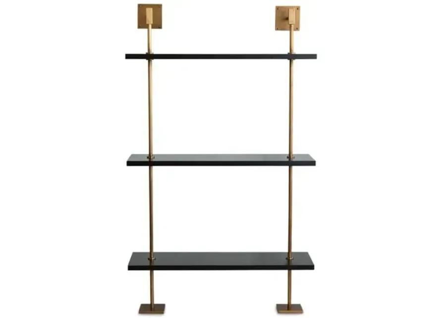 Marais Wall Shelving - Black/Brass - Port 68