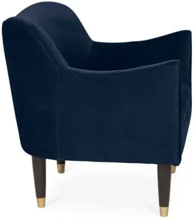 Alexander Accent Chair - Velvet - Kim Salmela - Handcrafted - Blue, Comfortable, Durable, Velvet Upholstery