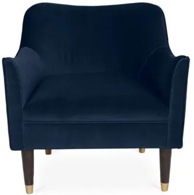 Alexander Accent Chair - Velvet - Kim Salmela - Handcrafted - Blue, Comfortable, Durable, Velvet Upholstery