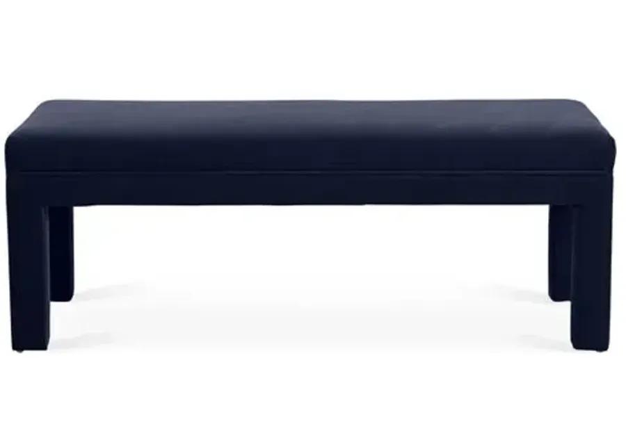 Brittany Bench - Velvet - Kim Salmela - Handcrafted - Blue